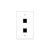 Networx Keystone Wall Plates (2 PORT, WHITE)