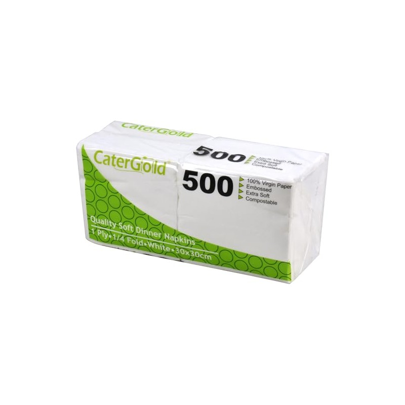 500 Soft Napkins 30 x 30cm Serviettes Tissue 1 Ply