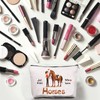 CREATCABIN Horses Makeup Bags for Women Travel Cosmetic Bag Zipper