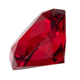 LONGWIN 50mm (2") Crystal Faceted Diamond Paperweight Wedding Favor Home Decor (Red, 50mm)