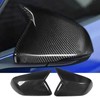 1 Pair Carbon Fiber Mirror Covers Ox Horn Style Car
