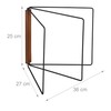 Relaxdays Dish Cloth Holder, 3 Rails, Foldable, Metal & Wood,