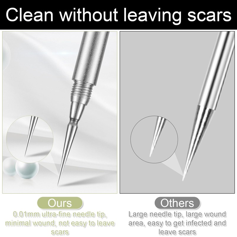 Blackhead Extractor, Metal 2 in 1 Black Head Acne Clean