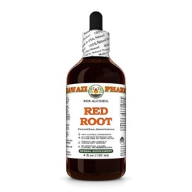 Hawaii Pharm Red Root Alcohol-Free Extract, Glycerite for Heart and Lymphatic Wellness, Promotes Digestive Comfort, Aids Detoxification, Supports Gut Balance and Nutrient Absorption - 4 fl.oz