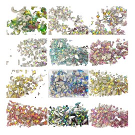 Yuan Quan 12 Paq. Piedra Imitacion Cristal Decora Uñas Mas De 3000 Pzs