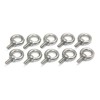 FregocS EBSM4L10-10p Eyebolts, M4 x L10, Stainless Steel, Convenient Set