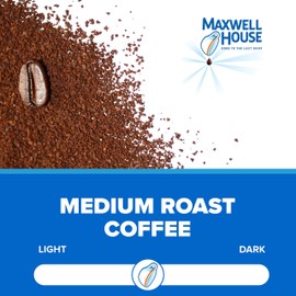 Maxwell House Half Caff Medium Roast Ground Coffee With 1/2 the Caffeine (25.6 oz Canister)