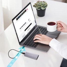 Gatuida HDD Enclosure laptops Hard Drive SSD External Hard Drive Hard Disk with Date Cable Portable Hard Drive External Solid State Drive Stick sp SSD Data line Aluminum Alloy Number