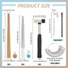 BENECREAT 6Pcs Ring Sizer Measuring Tools, Including Ring Sizer Gauge,