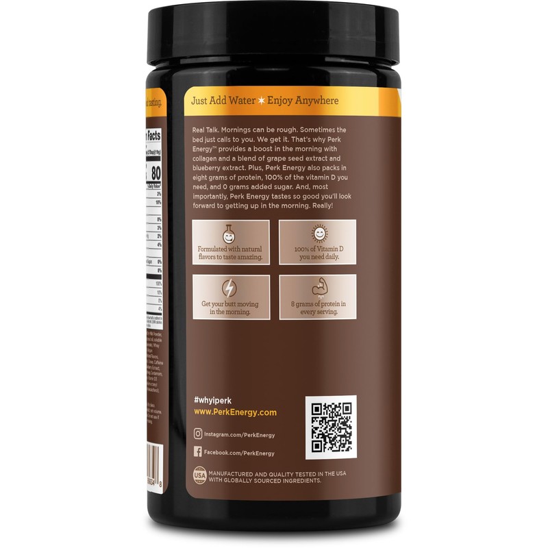 Perk Energy Original Chai Latte Flavored Drink Powder (20 Servings)