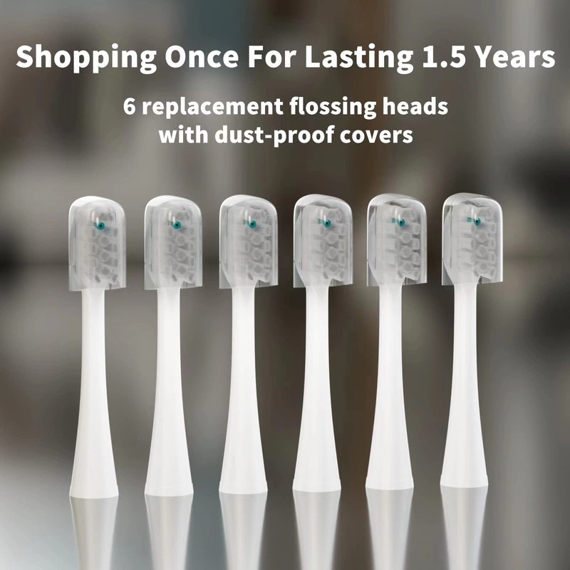 Replacement Flossing Toothbrush Heads with Covers for waterpik Sonic Fusion