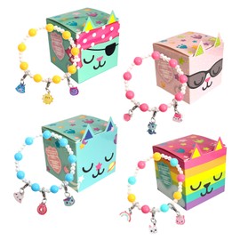 Joy Toy - La casa delle Bambole di Gabby (Gabby's Dollhouse) - 1 Surprise Box con Un Braccialetto e 3 ciondoli (Il Motivo Non Si può Scegliere!)