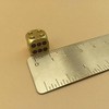 CLVEDU Classic Brass Dices Solid Polished D6 Cube Spot Dice