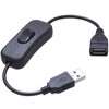 KAUMO USB Power Cord with Switch, 11.0 inches (28 cm)