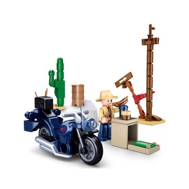 Sluban SL07161 Road Trip with Motorcycle (78 Pieces) [M38-B0717F] Playset, Clamping Blocks, City with Toy Figure, City Life, Colourful,