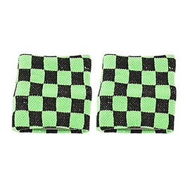 Zac's Alter Ego Pair of Checkered Sweatbands/Wristbands