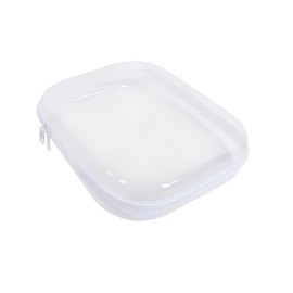 Double Zippered Hard Pouch, Zipper Hard Bag Organize for Traveling Cosmetic Makeup Bag