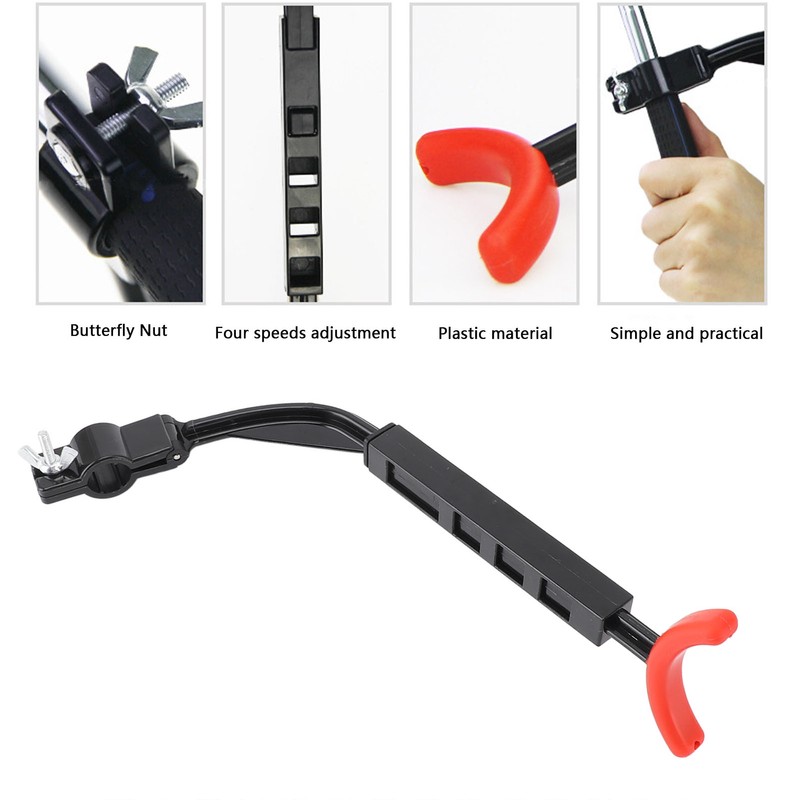 Golf Swing Trainer Aid Black Red Lightweight Retractable Four Speed