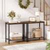 Hoctieon 2 Tier End Table, Sofa Side Table, Narrow Side