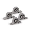 XIKE 4 Pcs KP08 Mounted Pillow Block Bearings Bore 8mm/0.31inch