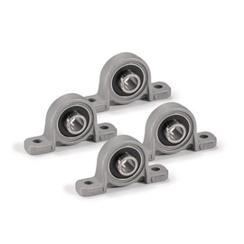 XIKE 4 Pcs KP08 Mounted Pillow Block Bearings Bore 8mm/0.31inch Zinc Alloy Plummer Flanged Bearing，Cast Iron Self-Alignment Bearing for 3D Printer and More.