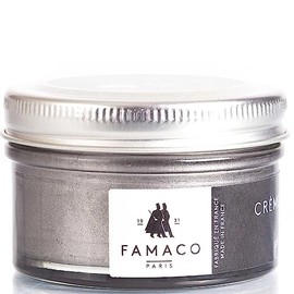 FAMACO Ledercreme Schuhemulsion für Glattleder Metallic-Farben 50 ml: Farbe: Metallic Anthracite Metal No: 401