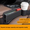 Car Leather Cup Holder Gap Bag for Mobile Phones Glasses