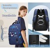 Space Kids Backpack for Boys, Multi-Pocket Boys School Bags Backpacks