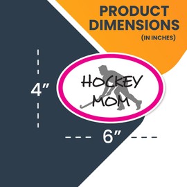 Magnet Me Up Hockey Mom and Hockey Dad Combo Pack Magnet Decal, 4x6 Inches Oval, Heavy Duty Automotive Magnet for Car Truck SUV