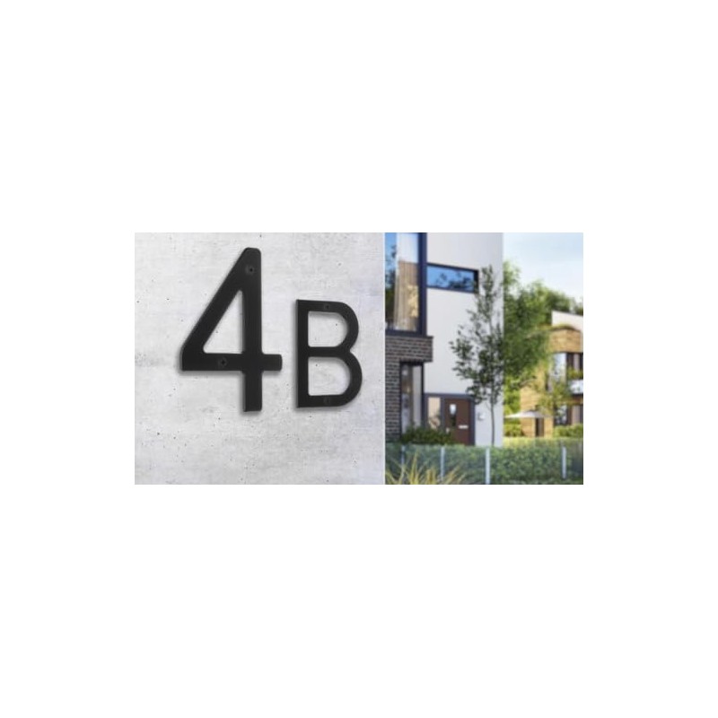 Beslagsboden V025 House Number 5"Villa of Oxidized Brass in Black