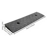 4cm Portable PVC Threshold Ramp, 19.69 x 10.63 In Non-Slip