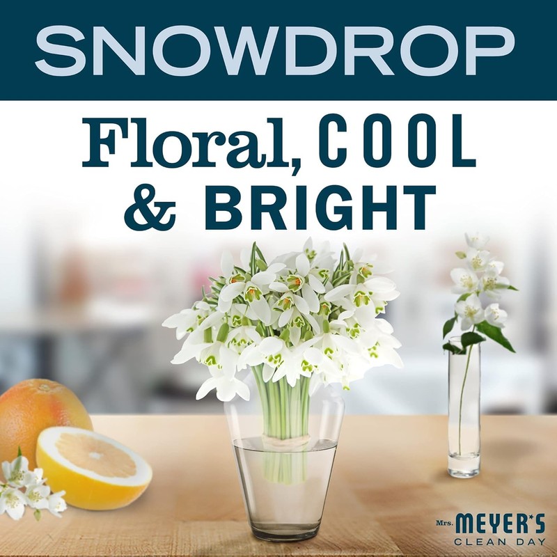 Mrs. MEYER'S Snow Drop Kitchen Set, Dish Soap Hand Soap
