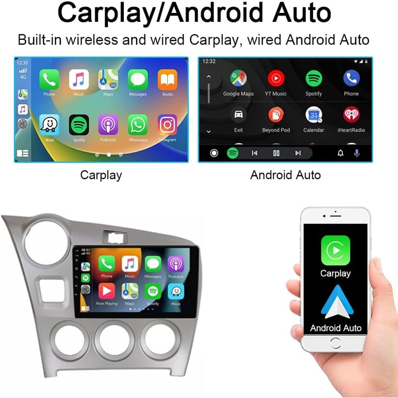 for Toyota Matrix Radio 2009-2014 Android 13 Car Stereo 9"