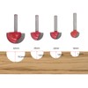SeonFook 4pcs 6mm Carbide U-Groove Bit Router Bit U Groove
