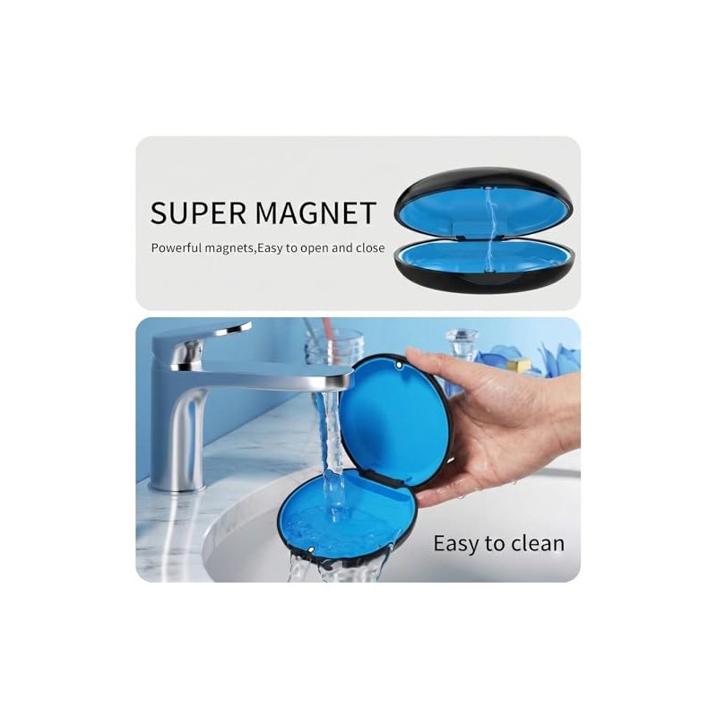 2 Pack Retainer Case, Compatible with Invisalign, Slim Aligner Case