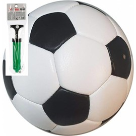 scherenkauf Leather Football Size 5 Hand Stitched Genuine Leather with Air Pump