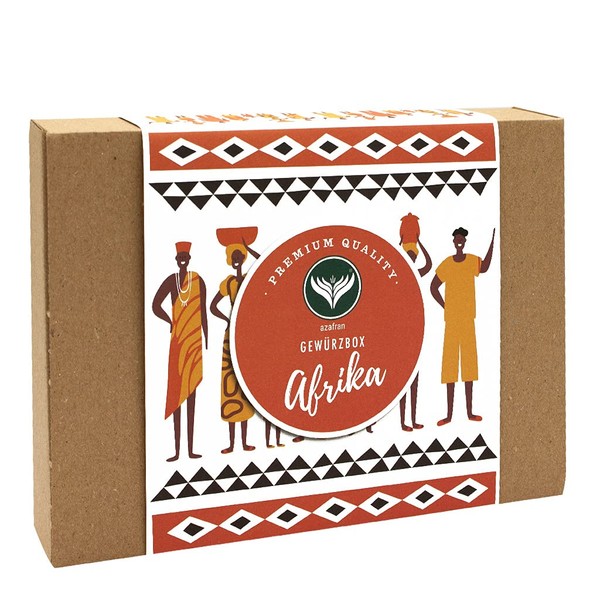 Azafran Africa Spice Set - Gift Set with 4 Typical African Spices