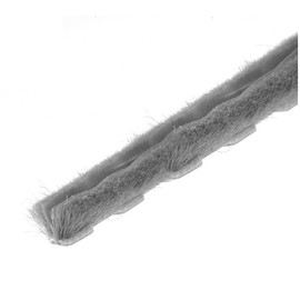 CRL Z78295C Zipper Pile Weatherstrip .270" Backing - .250" Pile Height - 100' Roll Gray