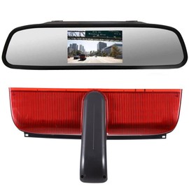 Car Third Roof Top Mount Brake Lamp Light Rear View Reverse Parking Camera,Replacement for Van Ford Transit Connect 2 II/XL Cargo Titanium Passenger Wagon 2014-2022(with 4.3 inch Rear View Mirror)