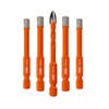 BGTEC Dry Diamond Drill Bits Set-4pcs 1/4" Tile Drill Bit