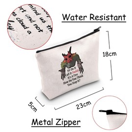 Funny BG3 Game Inspired Cosmetic Bag Sit On It and Call It Daddy It's A Fire Makeup Bag Video Game Lover Gift