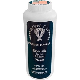 Silver Cup Billiard/Pool Premium Powder Hand Chalk, 8 Ounce Shaker Bottle