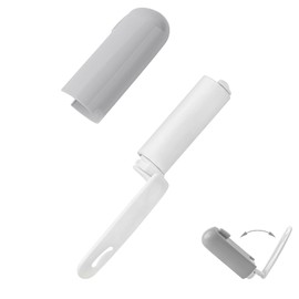 Small Lint Roller Travel Size Lint Remover for Pet Hair Cute Lint Roller with Cover Mini Purse Resuable Lint Roller (Gray)