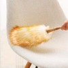 QANYEGN Lamb Wool Duster Wool Feather Duster with Wooden Handle