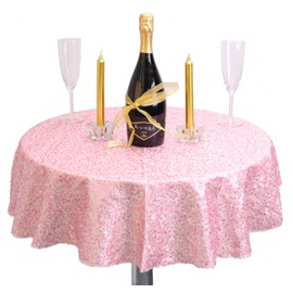 Christmas Concepts® Baby Pink Sequin Round Table Cloth - 36 Inches - Baby Showers, Christenings, 1st Birthday Parties - Girls Party Decorations