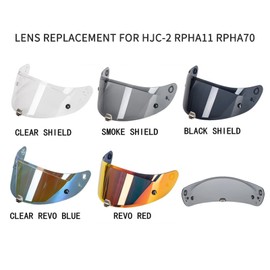 Shkalacar Helmet Lens Visor Replacement for HJC-2 RPHA11 RPHA70 Helmet, Anti-UV, Anti-Fog and Anti-Scratch, Helmet Visor for Your Driving Safety (Revo Red)
