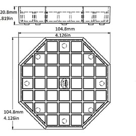 Rattleware 4” Octagonal Black Plastic Drip Tray - Versatile Honeycomb Grid Design, Easy to Clean & Detachable, Enhanced Spill Protection, Durable, Ideal for Coffee Station, Kitchen (12 Pcs)