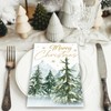 JarThenaAMCS 200Pcs Christmas Guest Napkins Watercolor Xmas Tree Snowflake Disposable