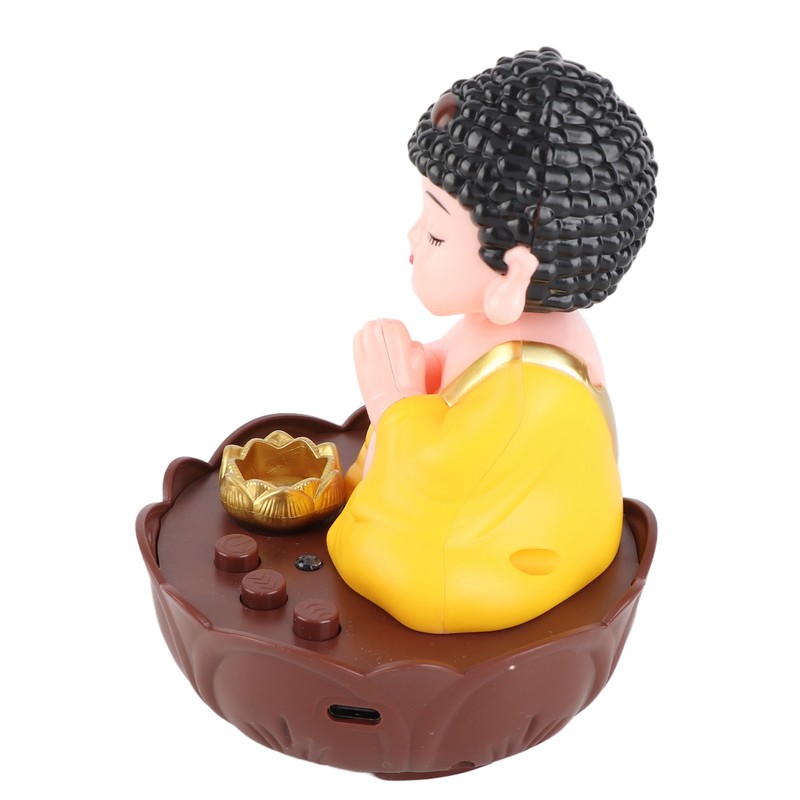 Singing Buddha Figurine USB Charging Desktop Buddha Decorative Statue with