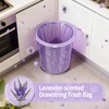 4 Gallon 400PCS Lavender Scented Drawstring Trash Bags,Floral Printed Design,Thick